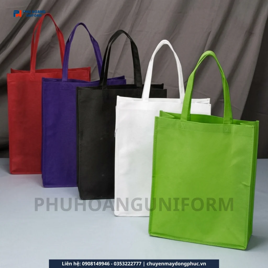 Túi Vải Không Dệt Dáng Đứng Đa Màu