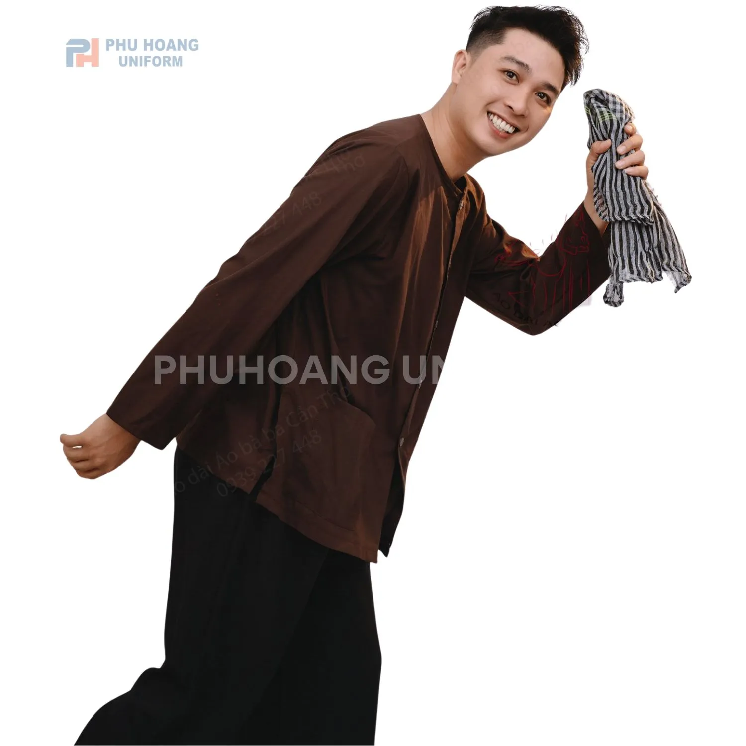 Áo bà ba màu nâu áo bà ba