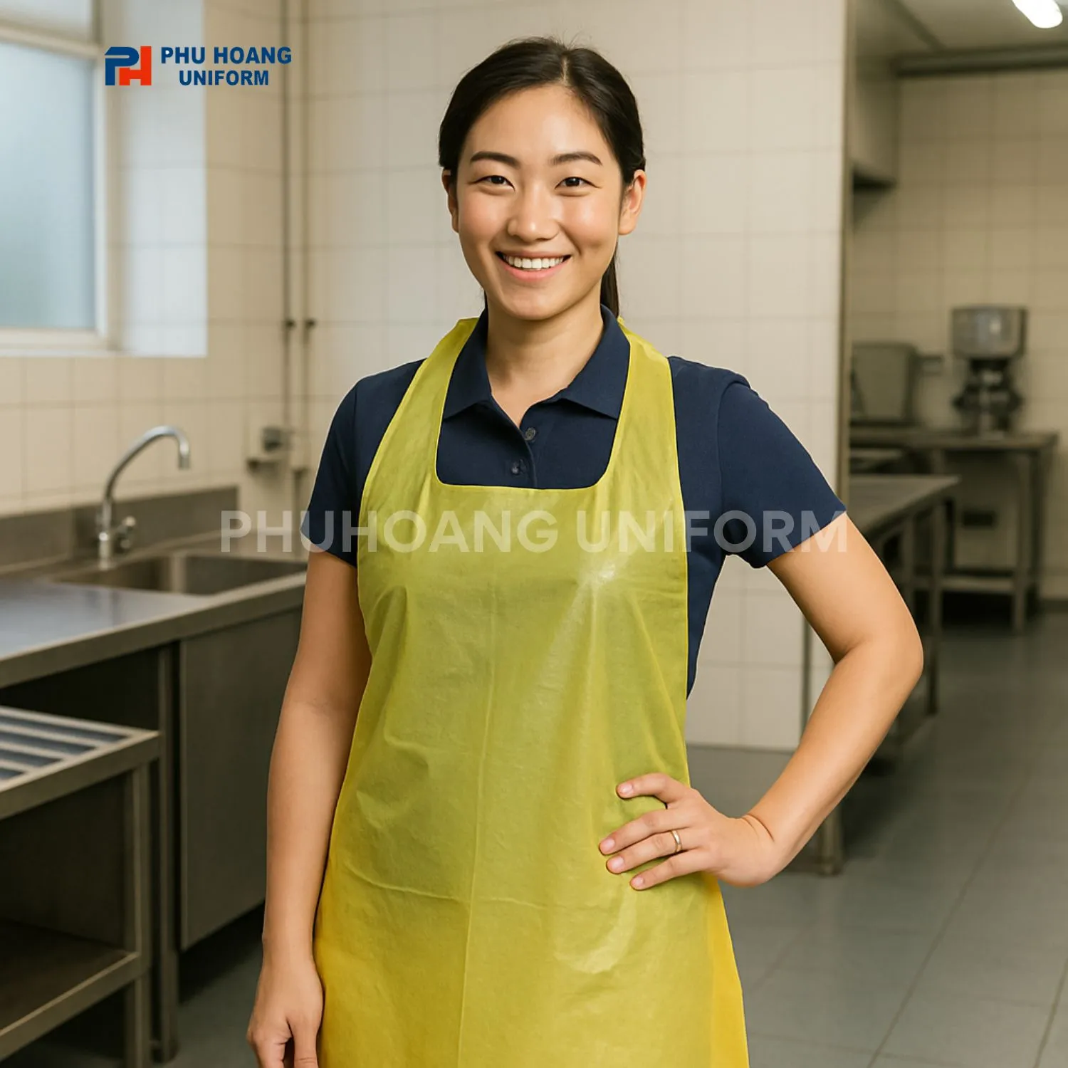 ĐỒNG PHỤC TẠP DỀ NILON 019 Tạp dề nilon