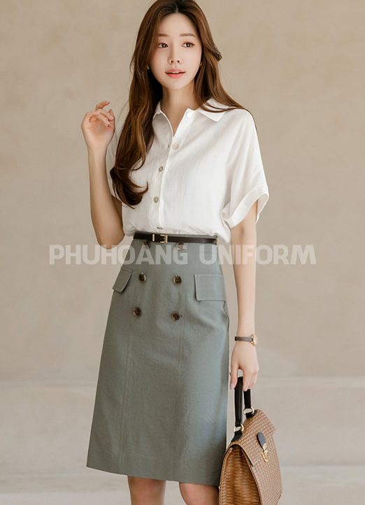 đồng phục chân váy công sở