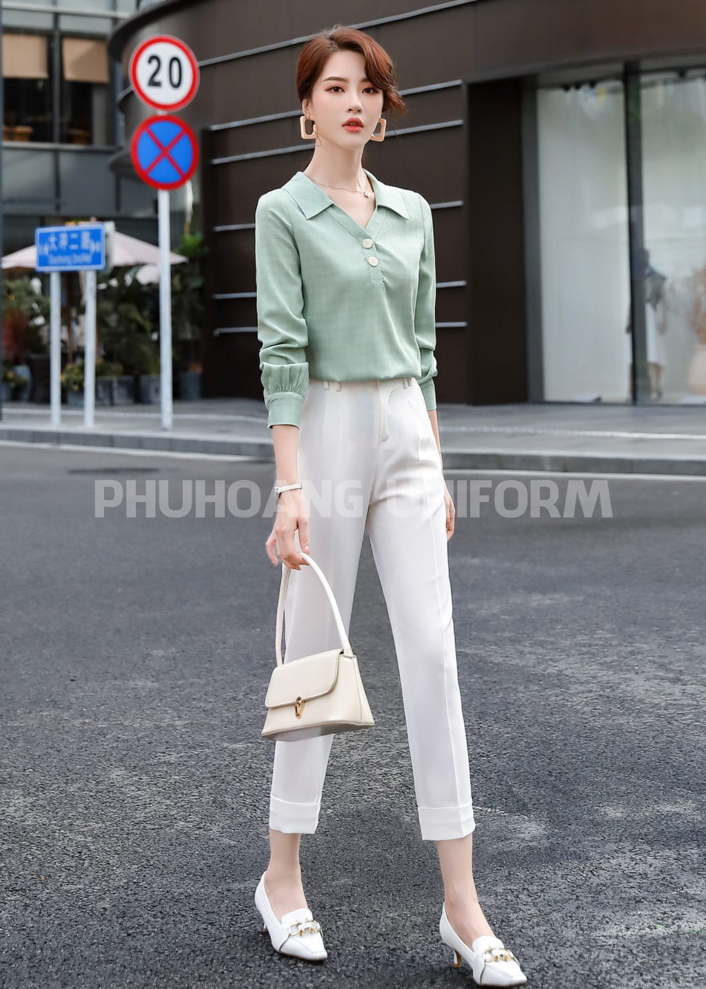 may áo sơ mi đồng phục