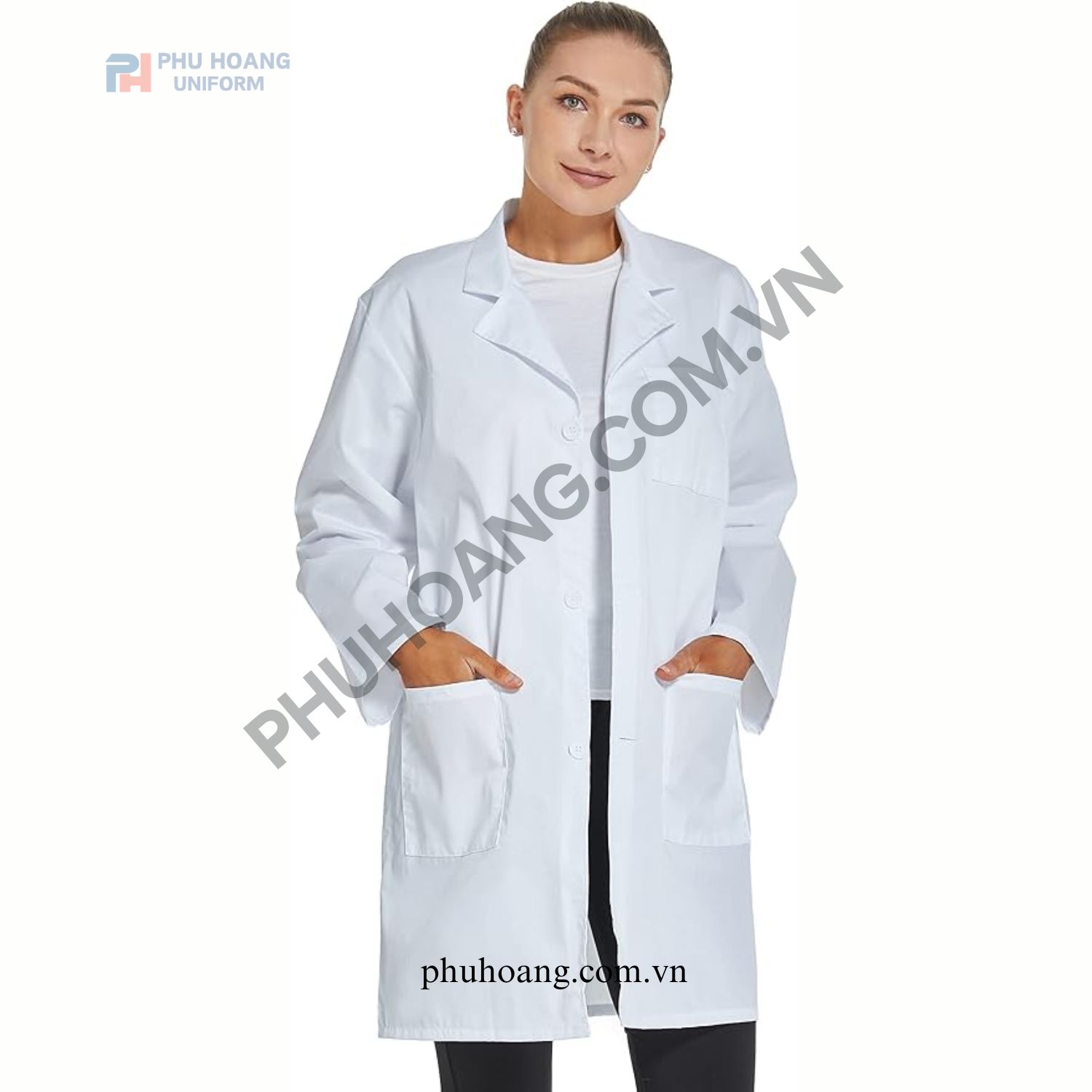 ÁO BÁC SĨ MAY SẴN 018B ÁO BÁC SĨ MAY SẴN 018B