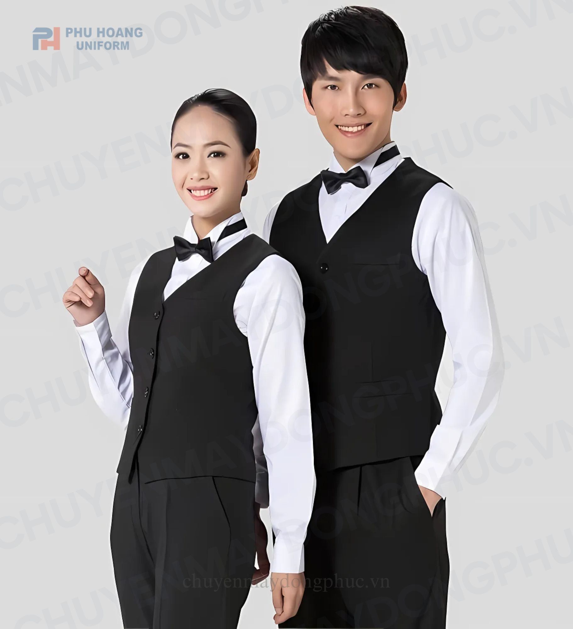 ÁO GILE PHỤC VỤ NHÀ HÀNG 002 Áo gile phục vụ