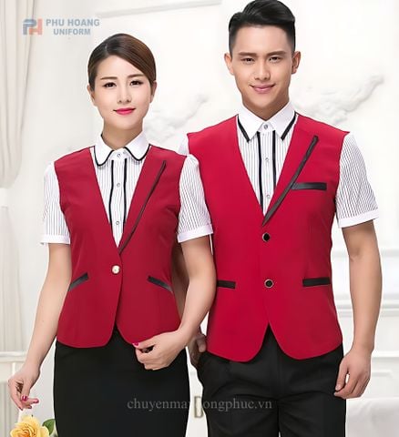 ĐỒNG PHỤC ÁO GILE PHỤC VỤ NHÀ HÀNG 005 Áo gile phục vụ