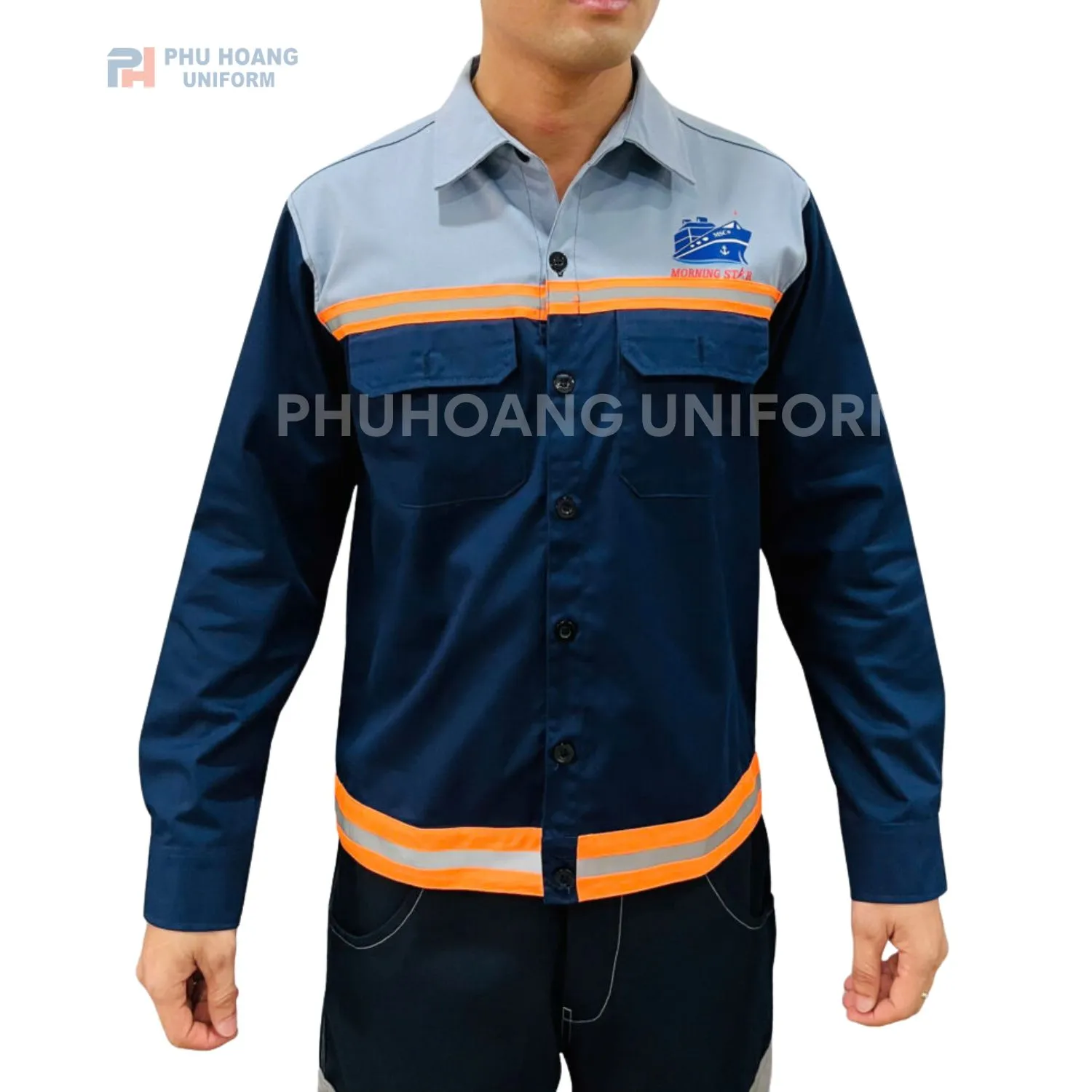 ĐỒNG PHỤC CÔNG NHÂN 036 Áo công nhân kaki