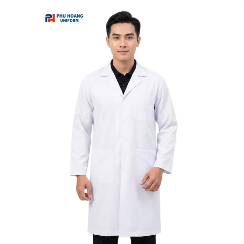 Áo blouse trắng tay dài vải xi