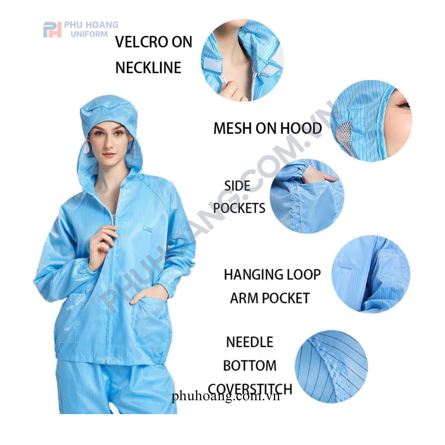 Quần áo chống tĩnh đIện C35 Quần áo chống tĩnh đIện C35