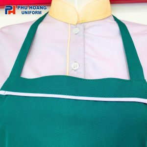 Tạp dề may viền trắng may sẵn