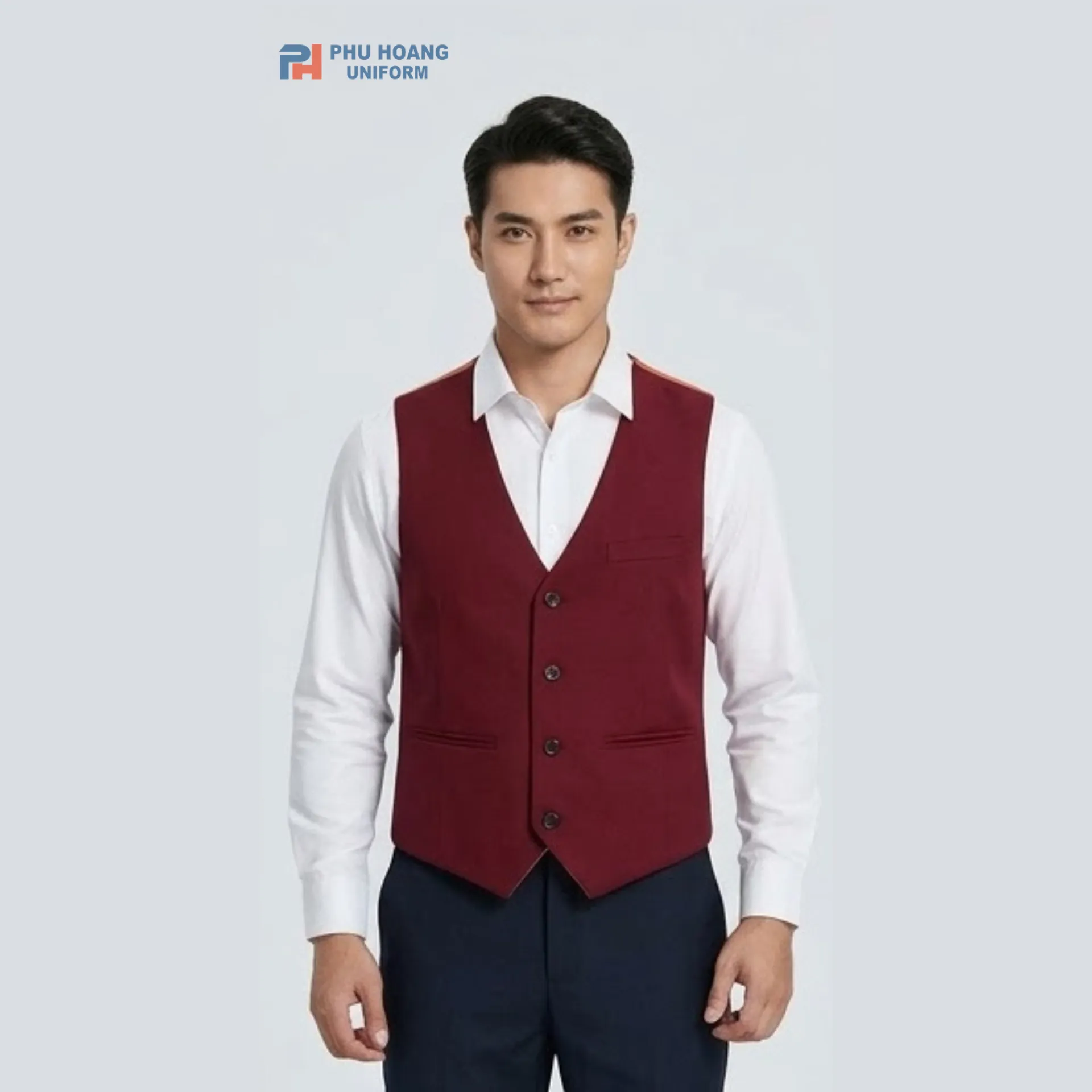 ao-gile-do áo gile đỏ đô cao cấp