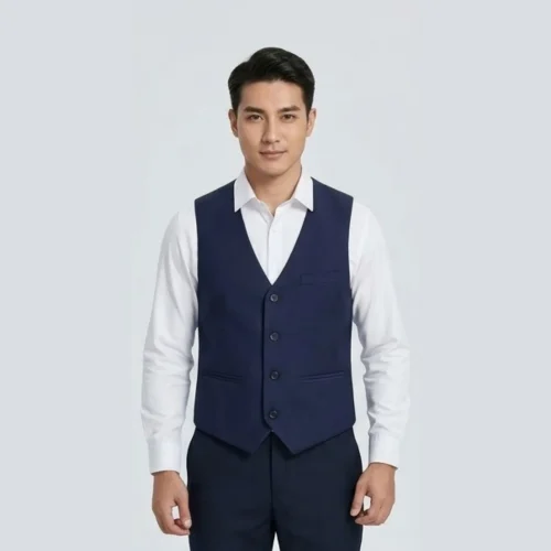 Áo gile màu xanh đen cao cấp