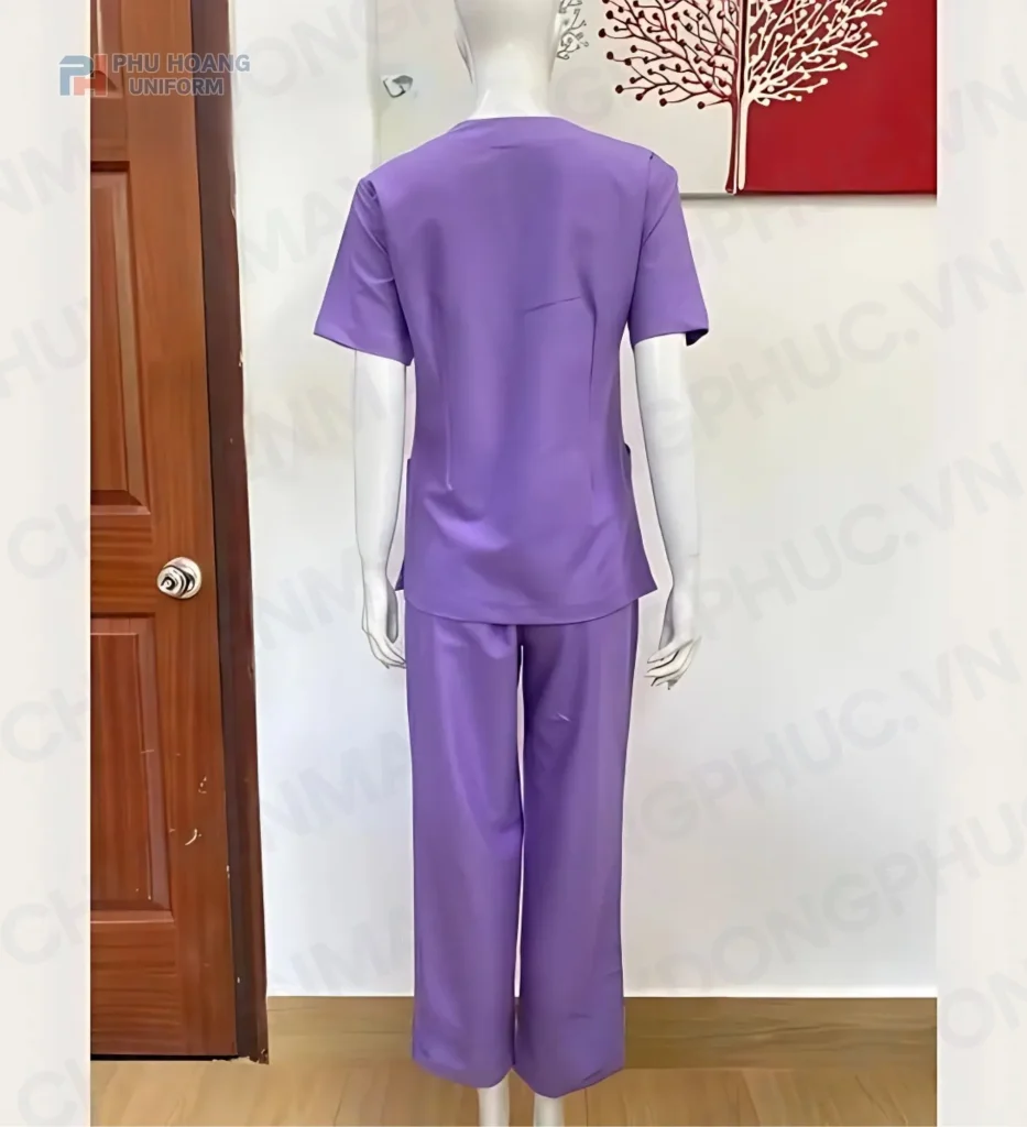 Phú Hoàng Đồng Phục Nhân Viên Spa Tím Nhạt
