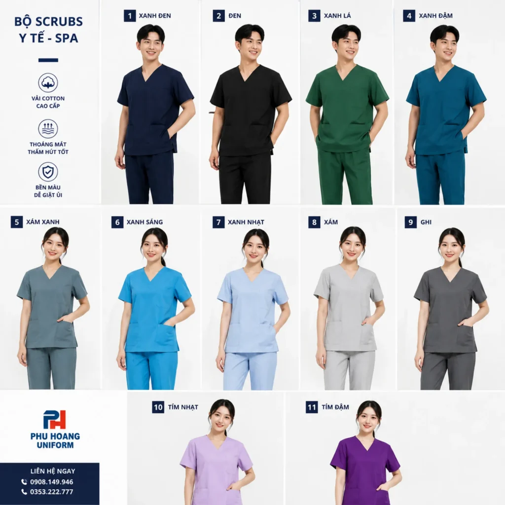Đồng Phục Scrubs Y Tế Mẫu Đồng Phục Scrubs Y Tế Mẫu