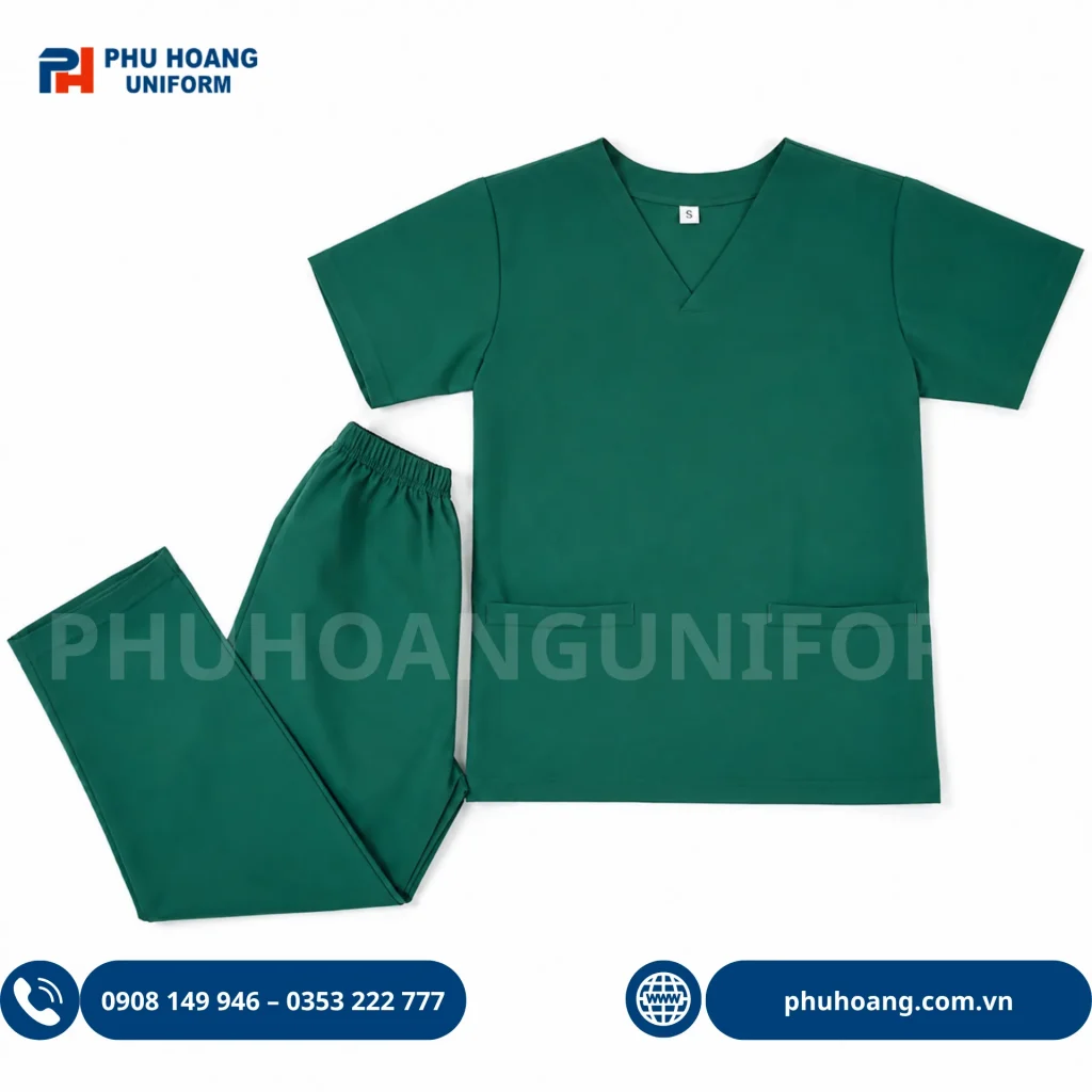 Đồng Phục Scrubs Y Tế Màu Xanh Lá Đồng Phục Scrubs Y Tế Màu Xanh Lá