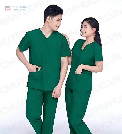 Phú Hoàng Đồng Phục Scrush Màu Xanh Lá