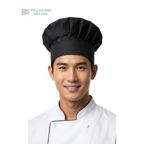 Nón Đầu Bếp Truyền Thống Màu Đen