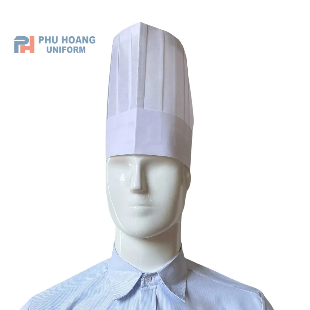 NÓN BẾP TRƯỞNG GIẤY CAO 23CM NÓN BẾP TRƯỞNG GIẤY CAO 23CM