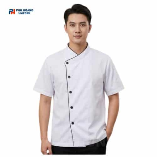 áo bếp trắng