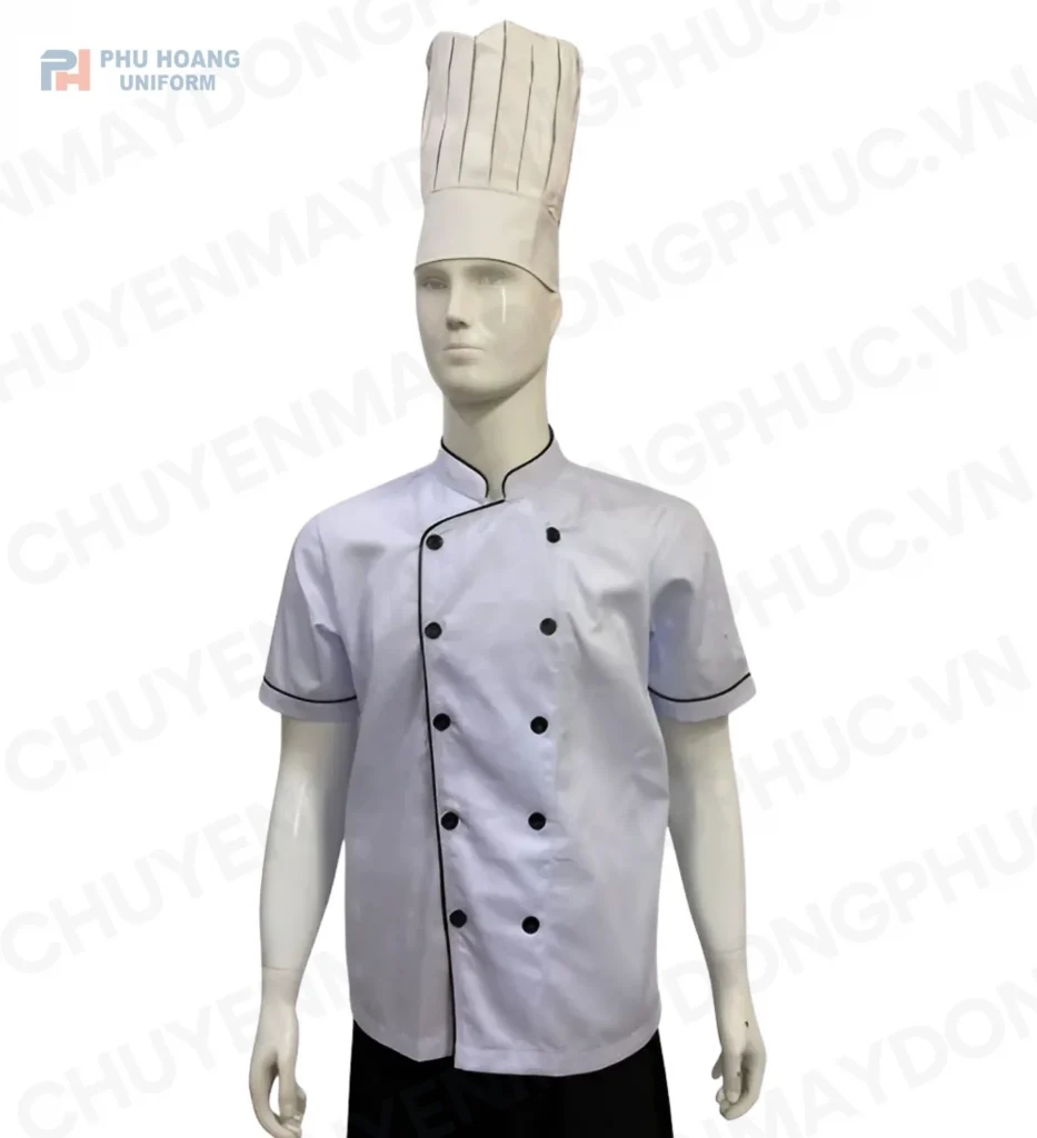 Áo Đầu Bếp Tay Ngắn – Thoáng Mát Và Năng Động