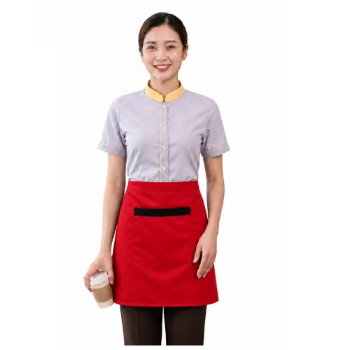 TẠP DỀ CỘT NGANG ĐỎ PHỐI TÚI VIỀN ĐEN