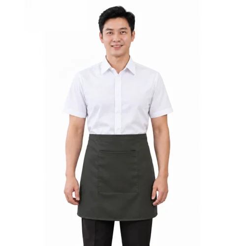 Tạp dề cột ngang màu xám đậm