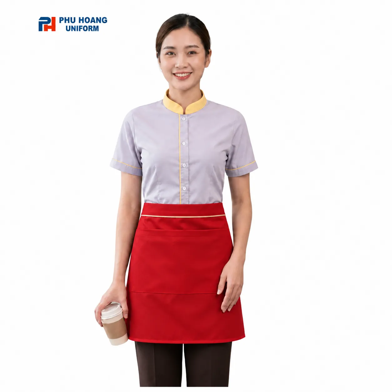 tap-de-cot-sau-mau-do-tuoi-phoi-vien-kem Tạp dề cột ngang 40cm đỏ tươi phối viền kem
