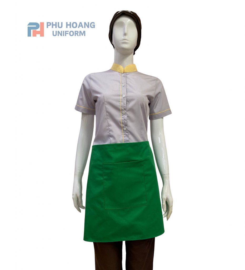 Tạp dề cột ngang màu xanh lá Tạp dề cột ngang màu xanh lá
