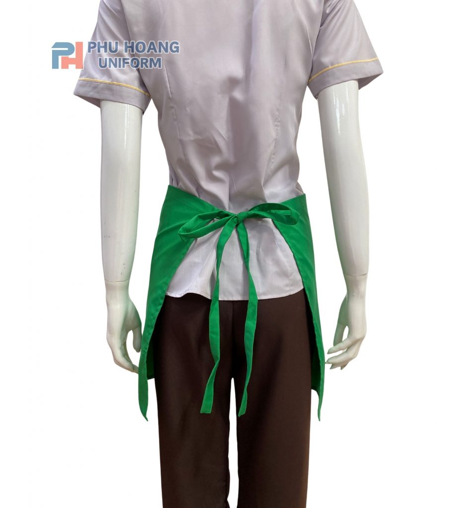 Tạp dề cột ngang màu xanh lá