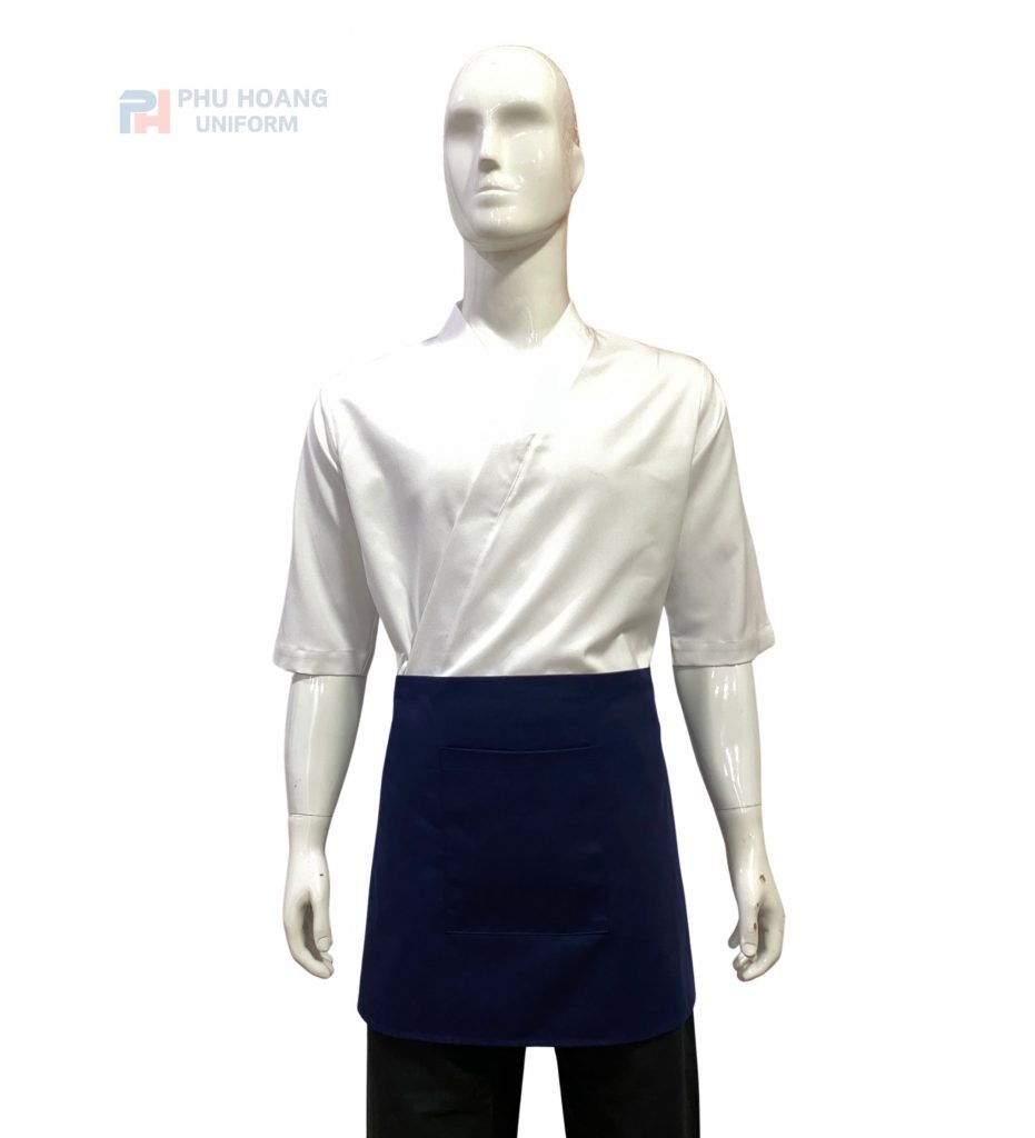 Tạp dề cột ngang xanh đen 40cm