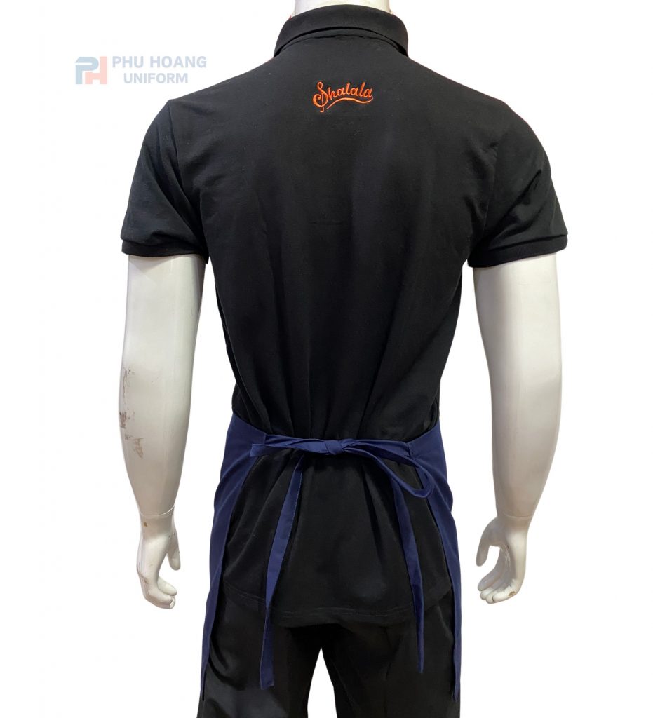 Tạp dề cột ngang xanh đen 40cm