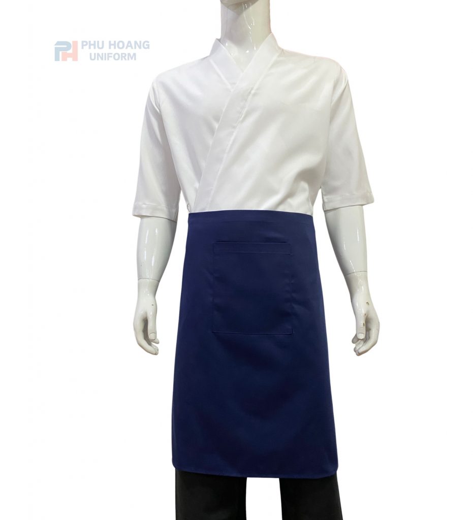 tạp dề xanh đen cột ngang 60cm