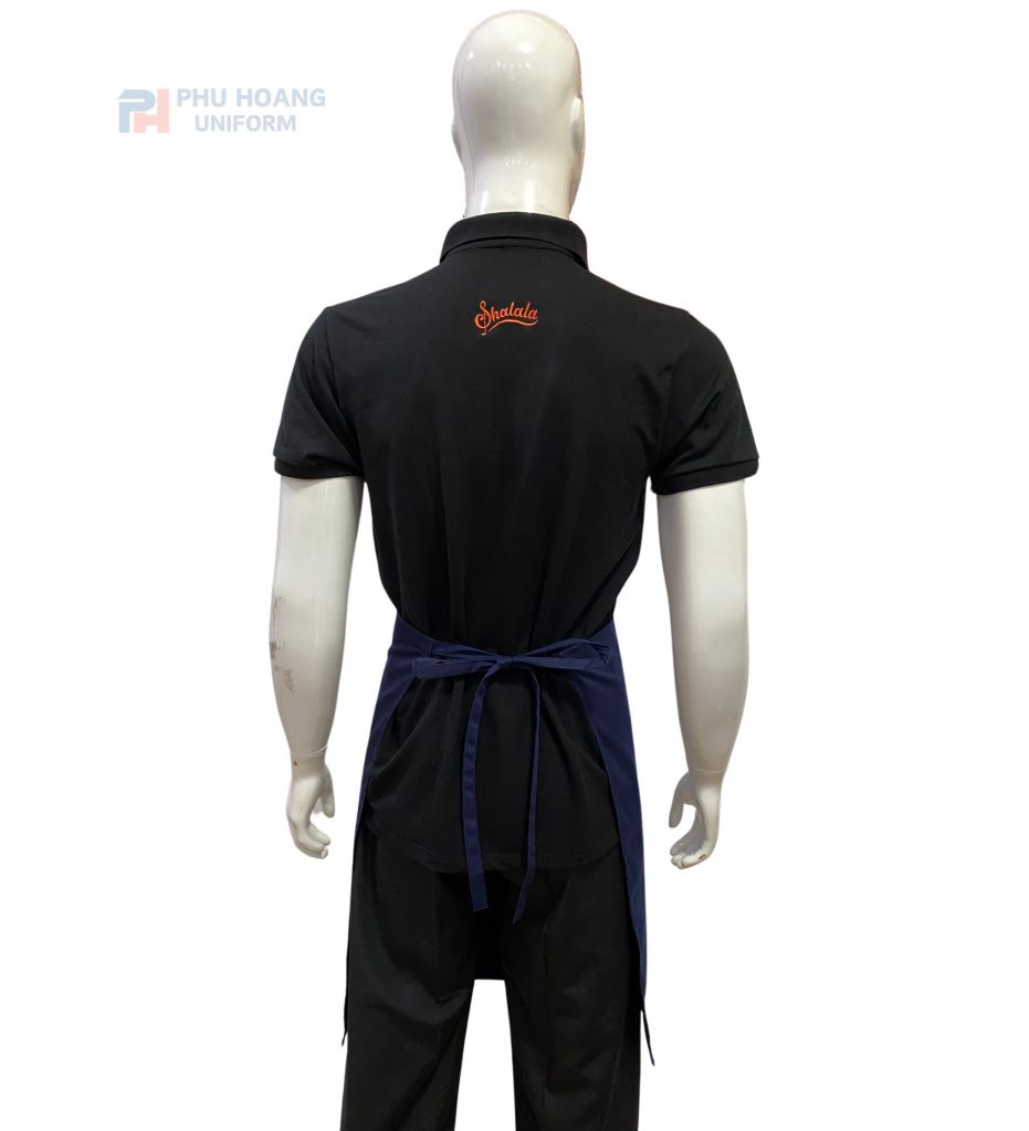 tạp dề xanh đen cột ngang 60cm