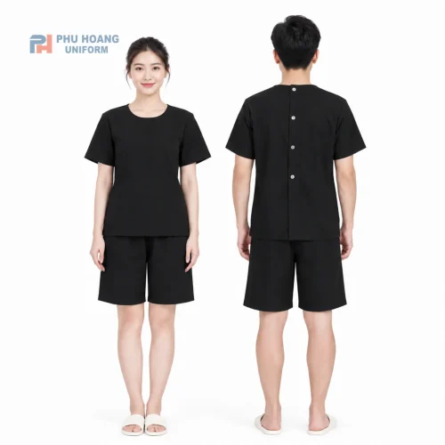 Bộ spa nút sau màu đen