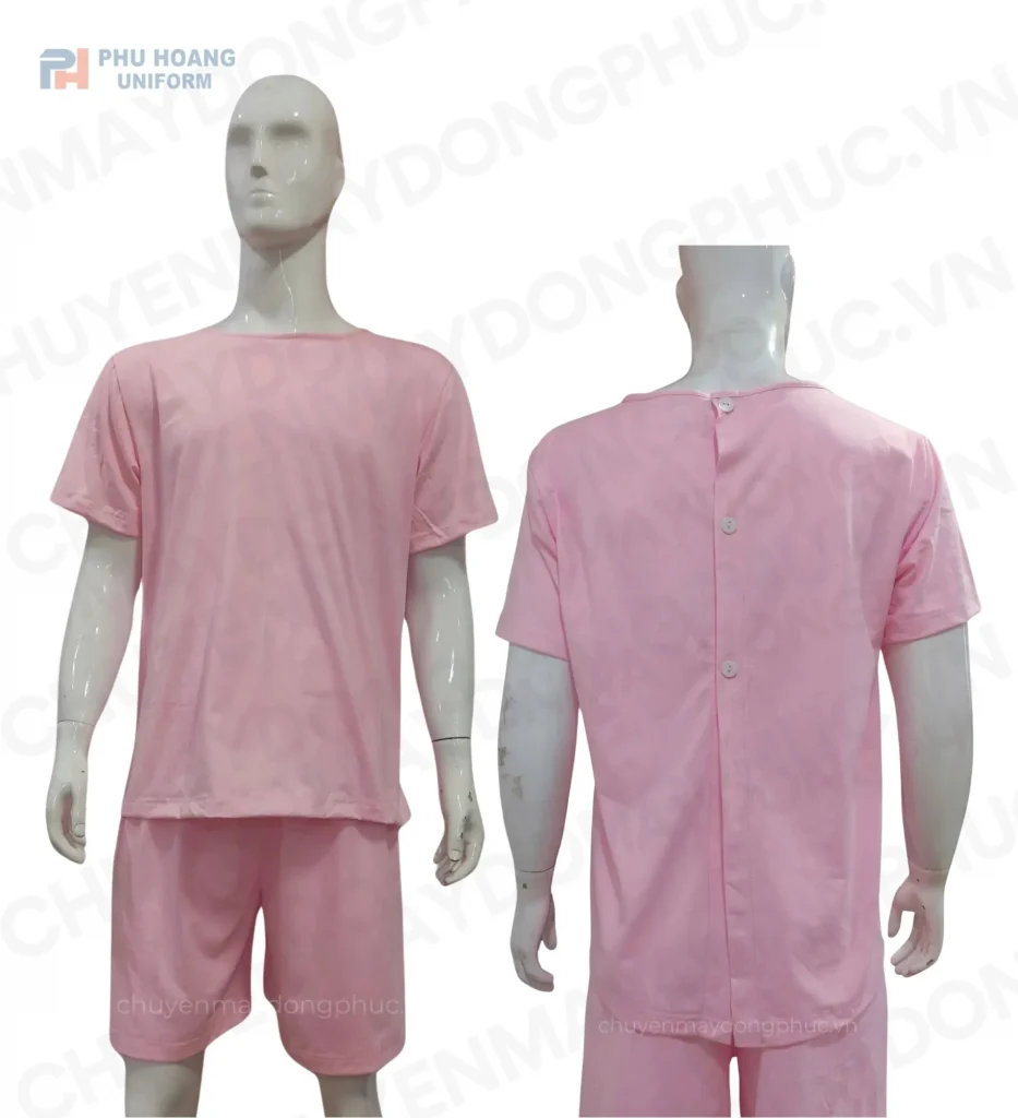 Bộ Spa Nút Sau Lưng Màu Hồng 012-155