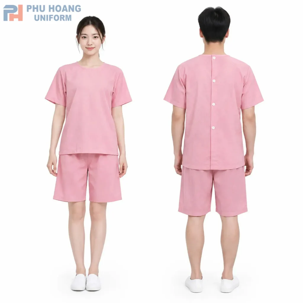 Bộ Spa Nút Sau Lưng Màu Hồng 012-155 Bộ Spa Nút Sau Lưng Màu Hồng 012-155