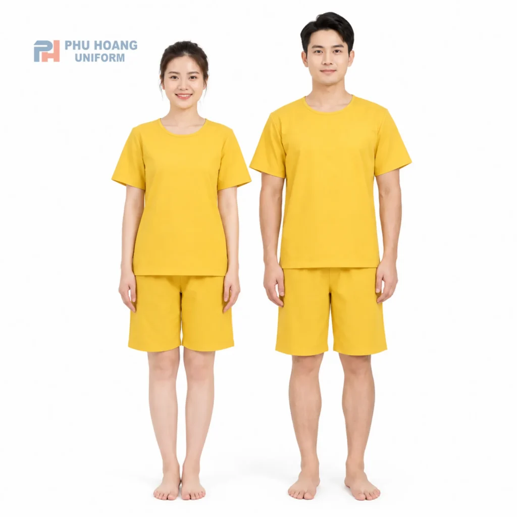 Phú Hoàng Bộ Spa Nút Sau Lưng Màu Vàng