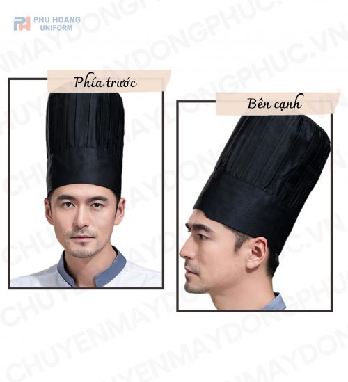 Phú Hoàng nón bếp màu đen may sẵn