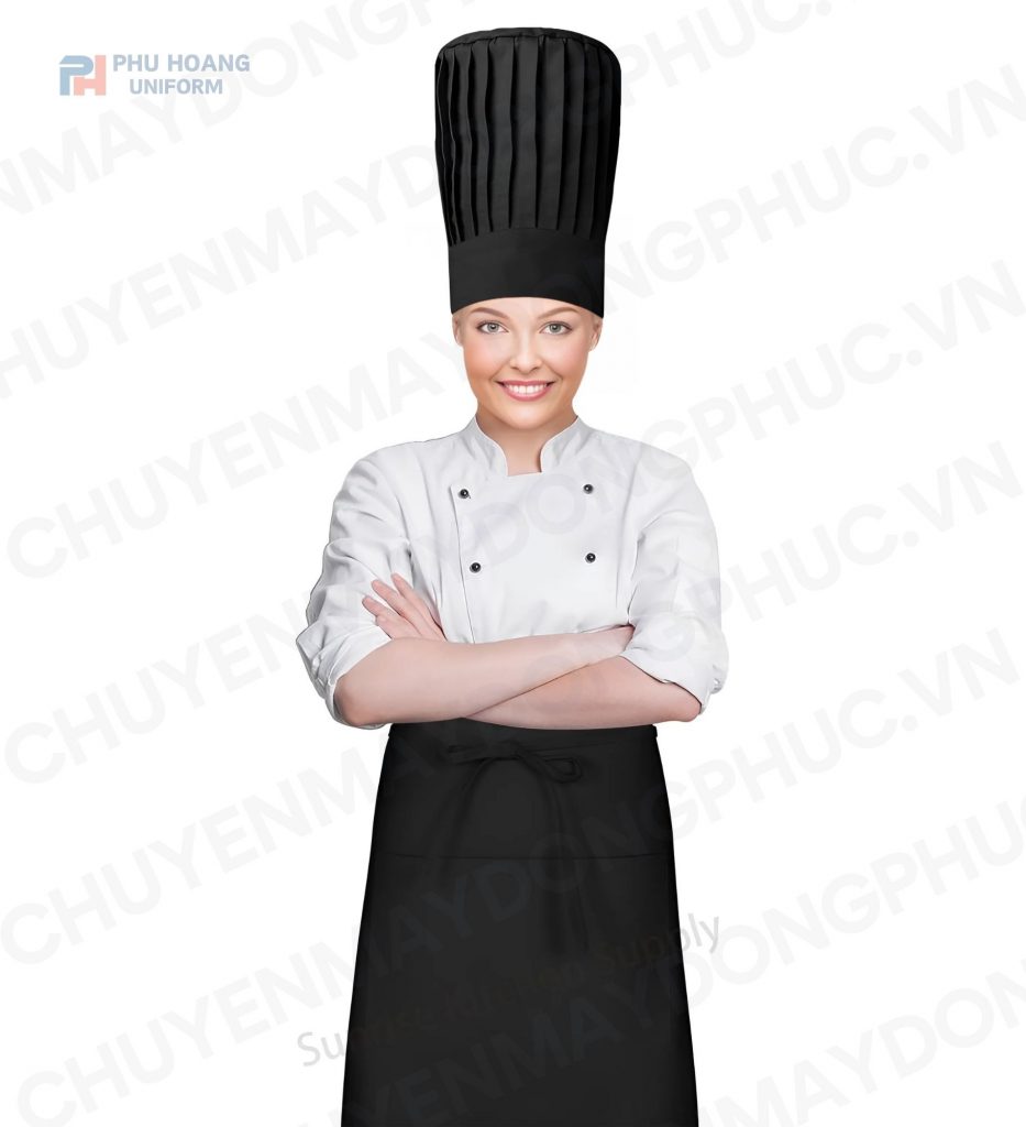 Phú Hoàng nón bếp màu đen may sẵn