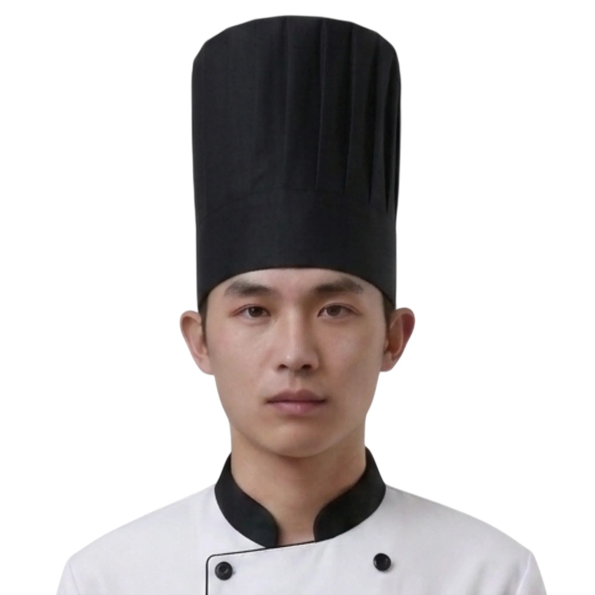 non-bep-mau-den-may-san-130-001(7) Nón bếp trưởng màu đen may sẵn 130-001