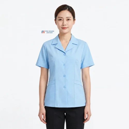 Áo Tạp Vụ May Sẵn 003