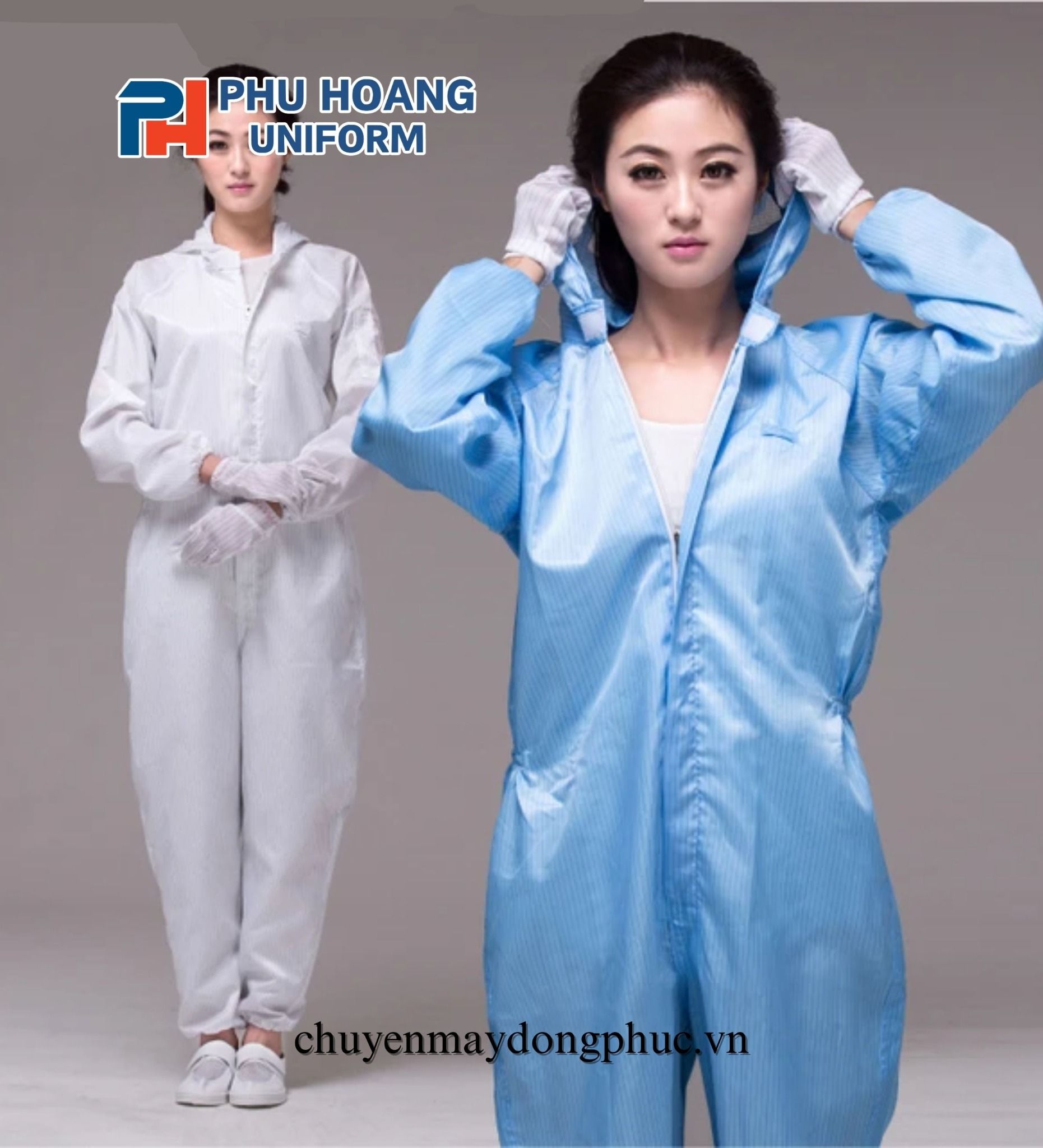 bộ áo liền quần chống tĩnh điện kèm nón bộ áo liền quần chống tĩnh điện kèm nón