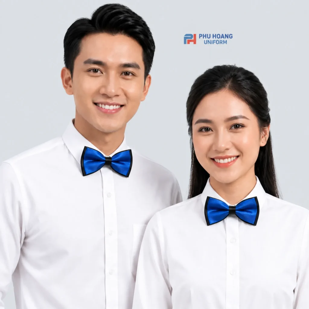 NƠ PHỤC VỤ XANH PHỐI ĐEN MAY SẴN NƠ PHỤC VỤ XANH PHỐI ĐEN MAY SẴN