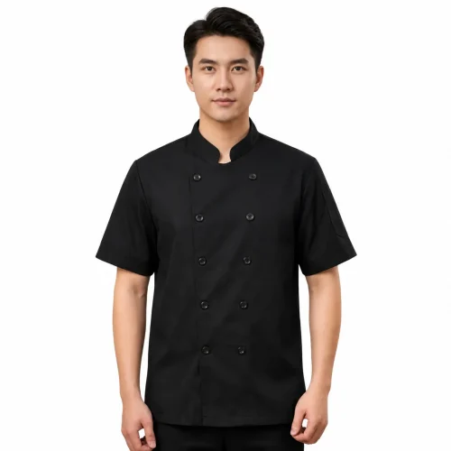 áo đầu bếp đen