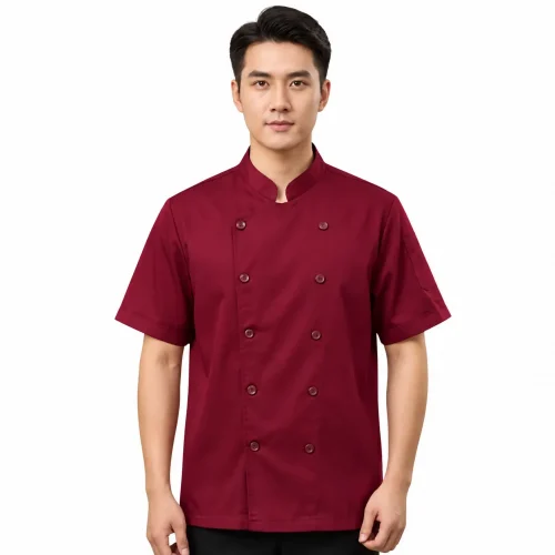 áo đầu bếp đỏ