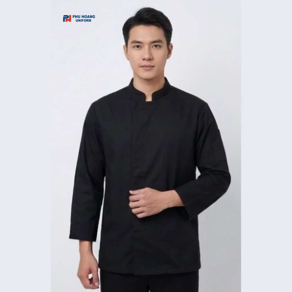ÁO BẾP TAY DÀI ĐEN