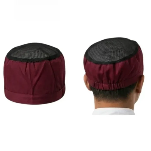 NÓN BẾP ĐỎ ĐÔ CHÓP LƯỚI CHUN SAU