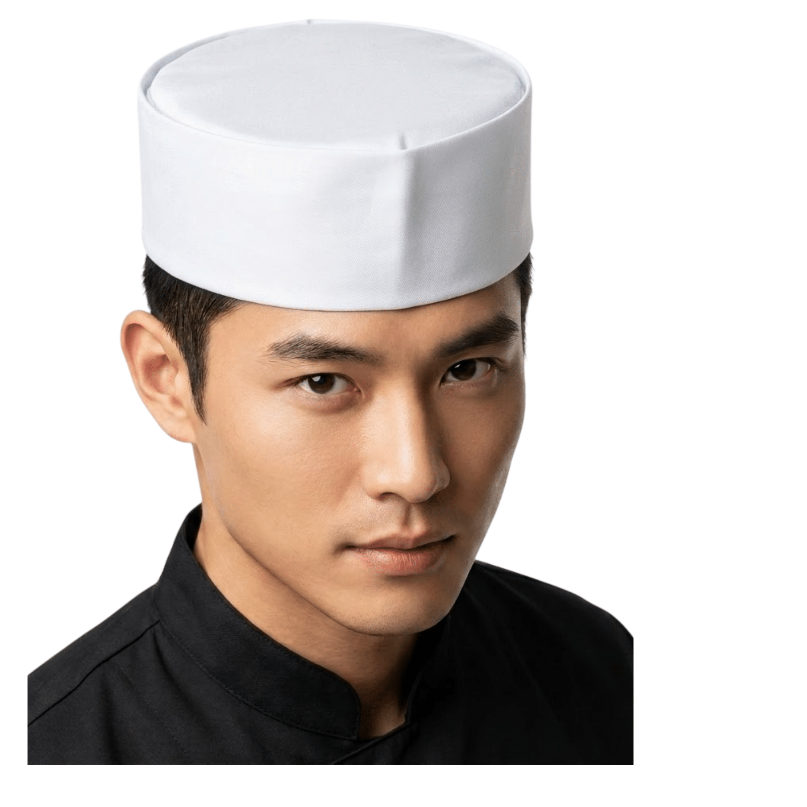 Bản sao của PHUHOANGUNIFORM (12) Nón Bếp Nhật Gấp Có Chóp Vải Gấp Trắng Đục