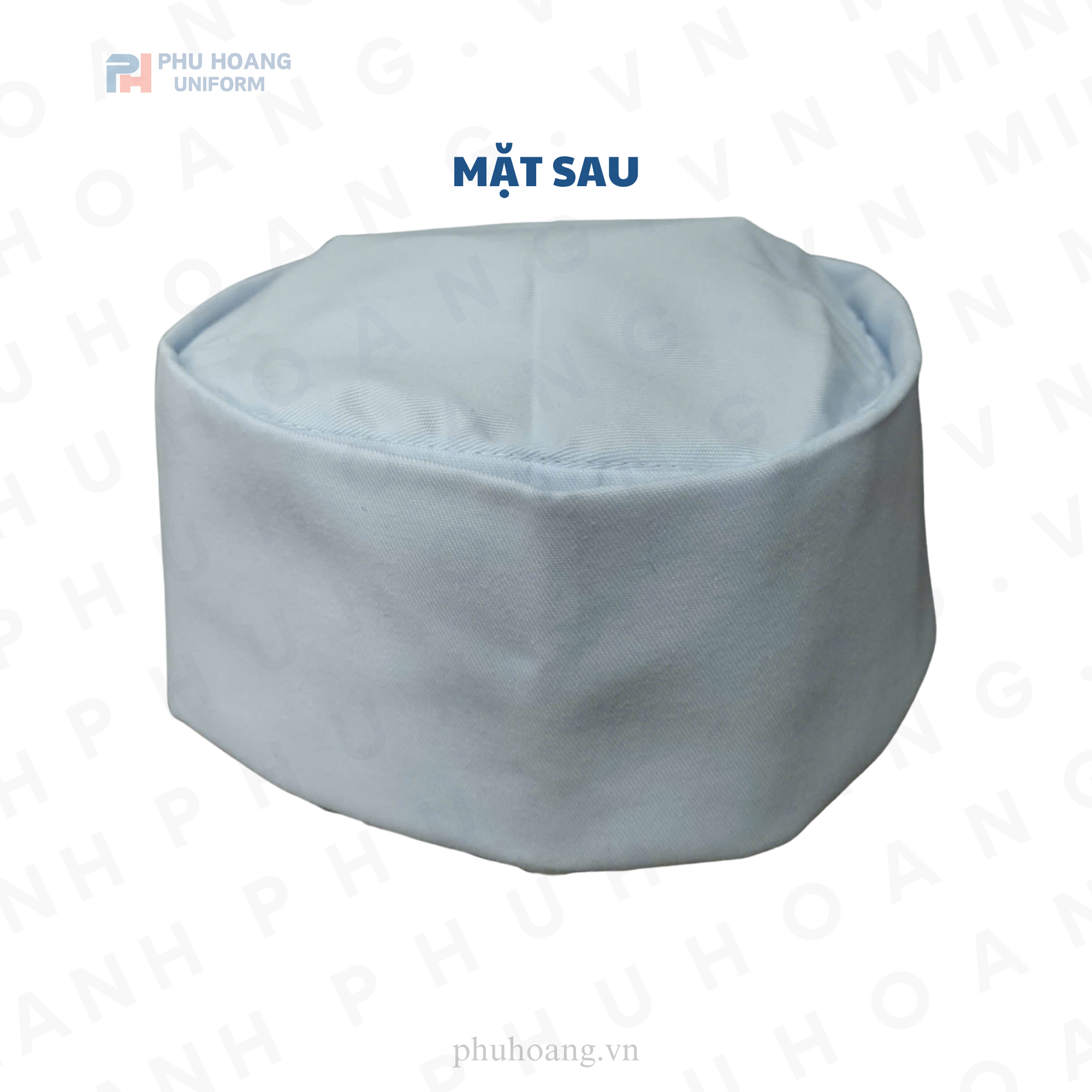 NÓN BẾP NHẬT GẤP CÓ CHÓP VẢI TRẮNG ĐỤC Nón bếp nhật