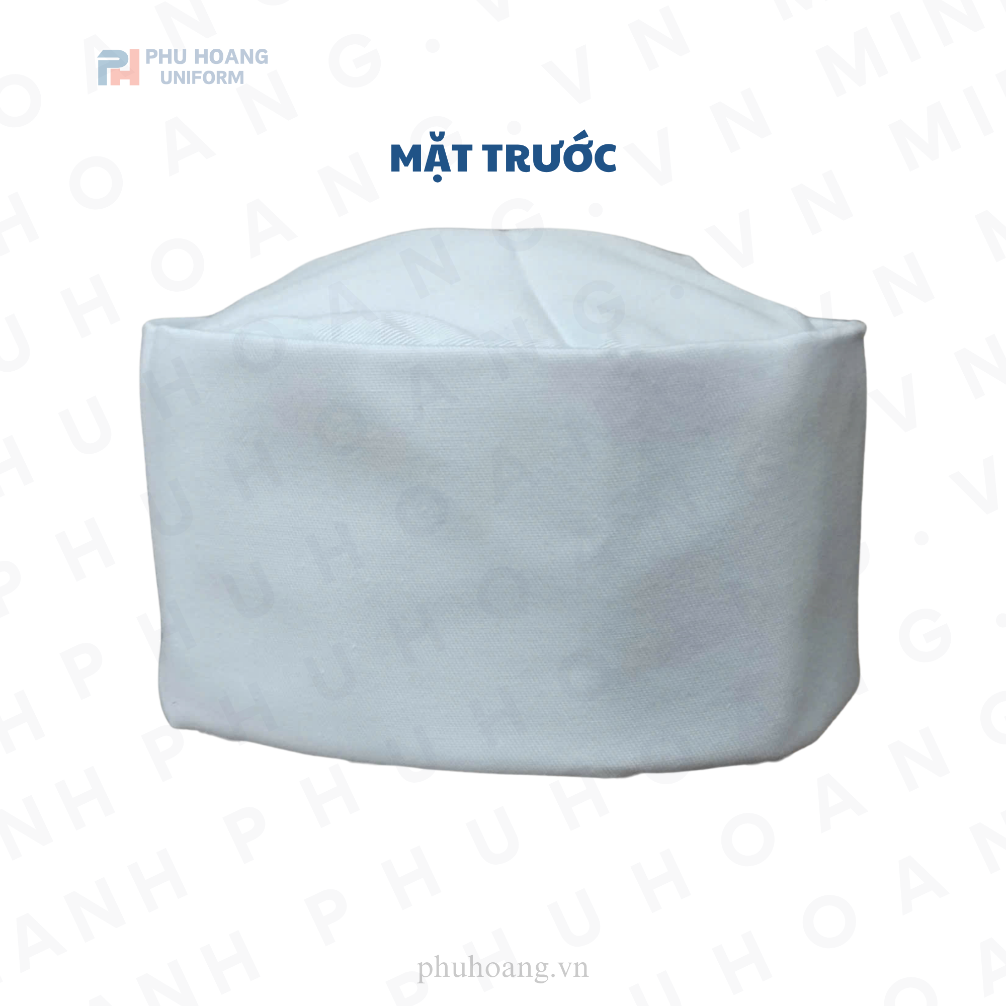 NÓN BẾP NHẬT GẤP CÓ CHÓP VẢI TRẮNG ĐỤC Nón bếp nhật