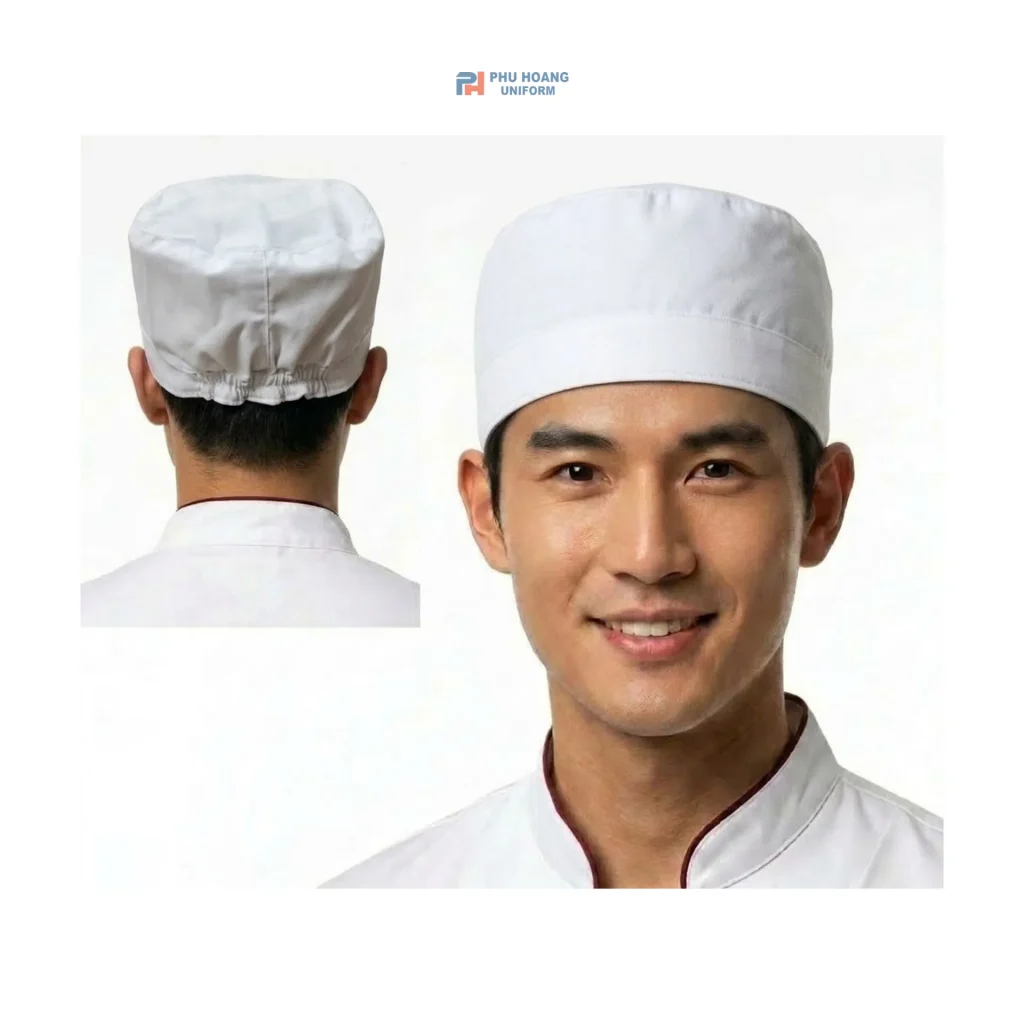 NÓN BẾP TRẮNG CHUN SAU DÁNG THẤP NÓN BẾP TRẮNG CHUN SAU DÁNG THẤP