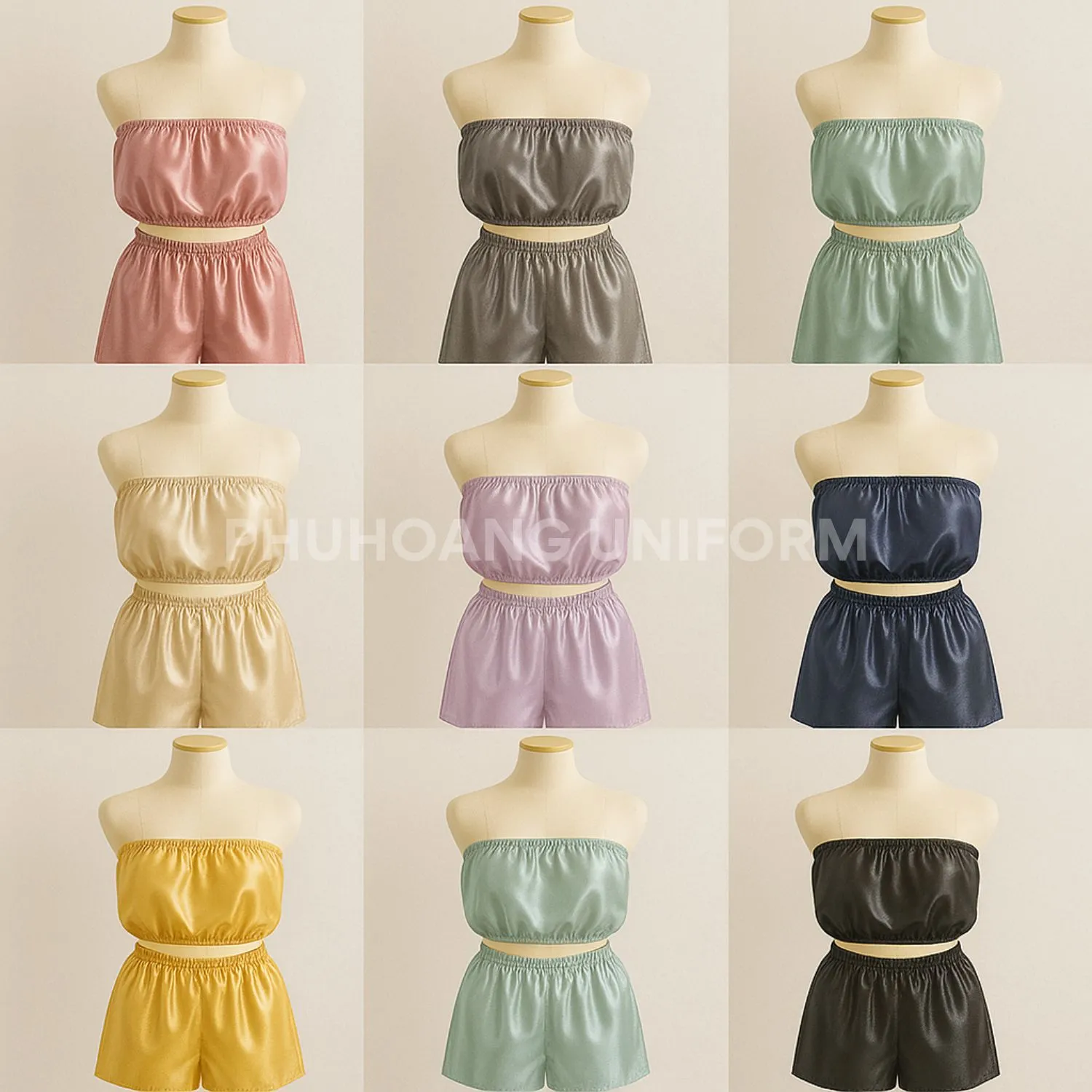 BỘ ĐỒ QUÂY SPA CHO KHÁCH NÚT BÓP SAU Bộ đồ spa cho khách